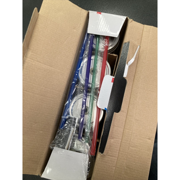 Home Essentials Chalk It Up Chalkboard Mason Jar with Straws Set of 4 X 443 ML - Picture 4 of 6